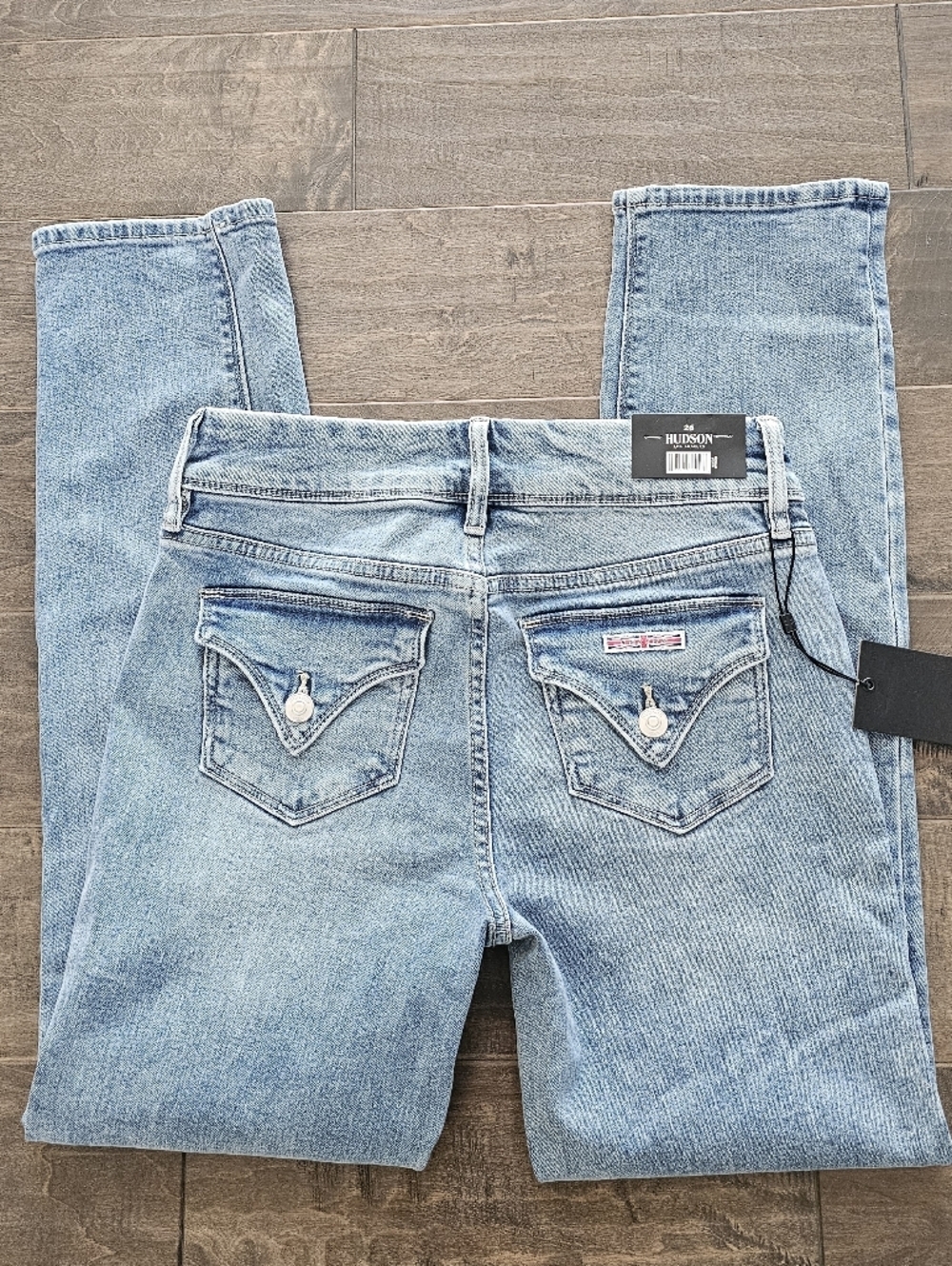 Brand New Hudson Light Wash Straight Leg Jeans - Picture 5 of 10